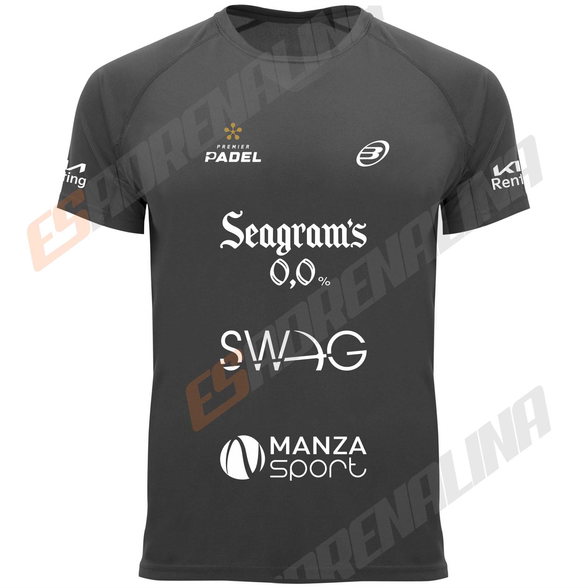 camiseta gris premier padel Paquito Navarro