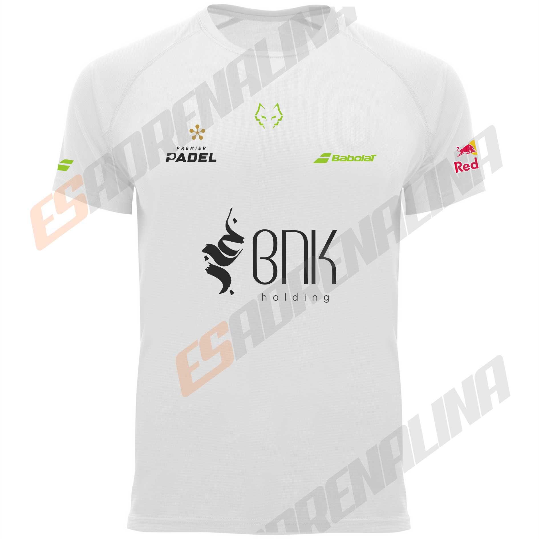 camiseta de padel blanca lebron frontal personalizada