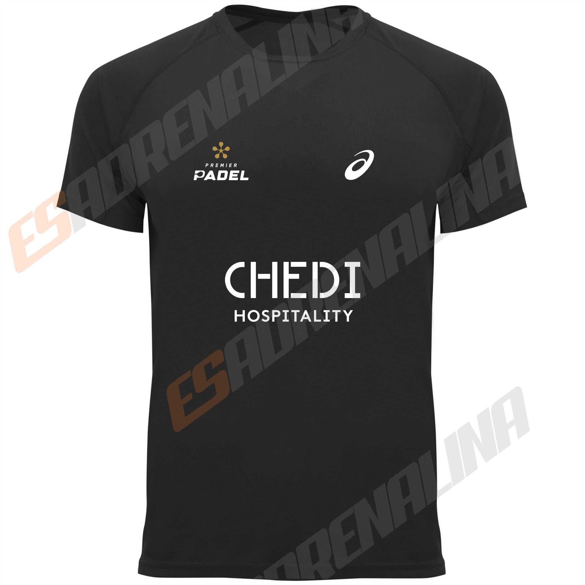 camiseta padel negro Mike Yanguas frontal