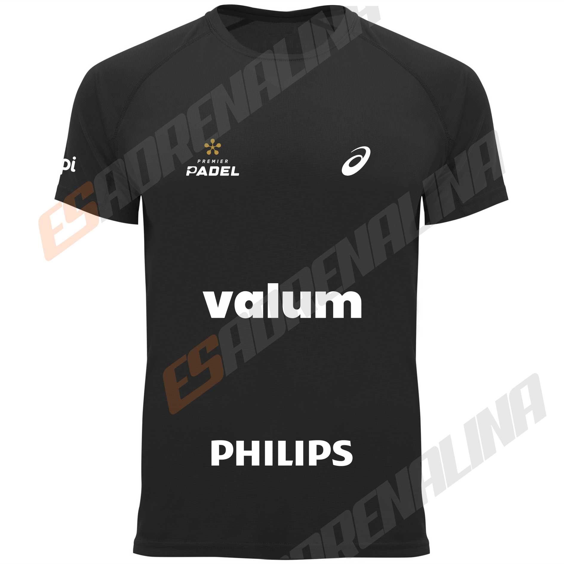 camiseta padel negro coki nieto frontal