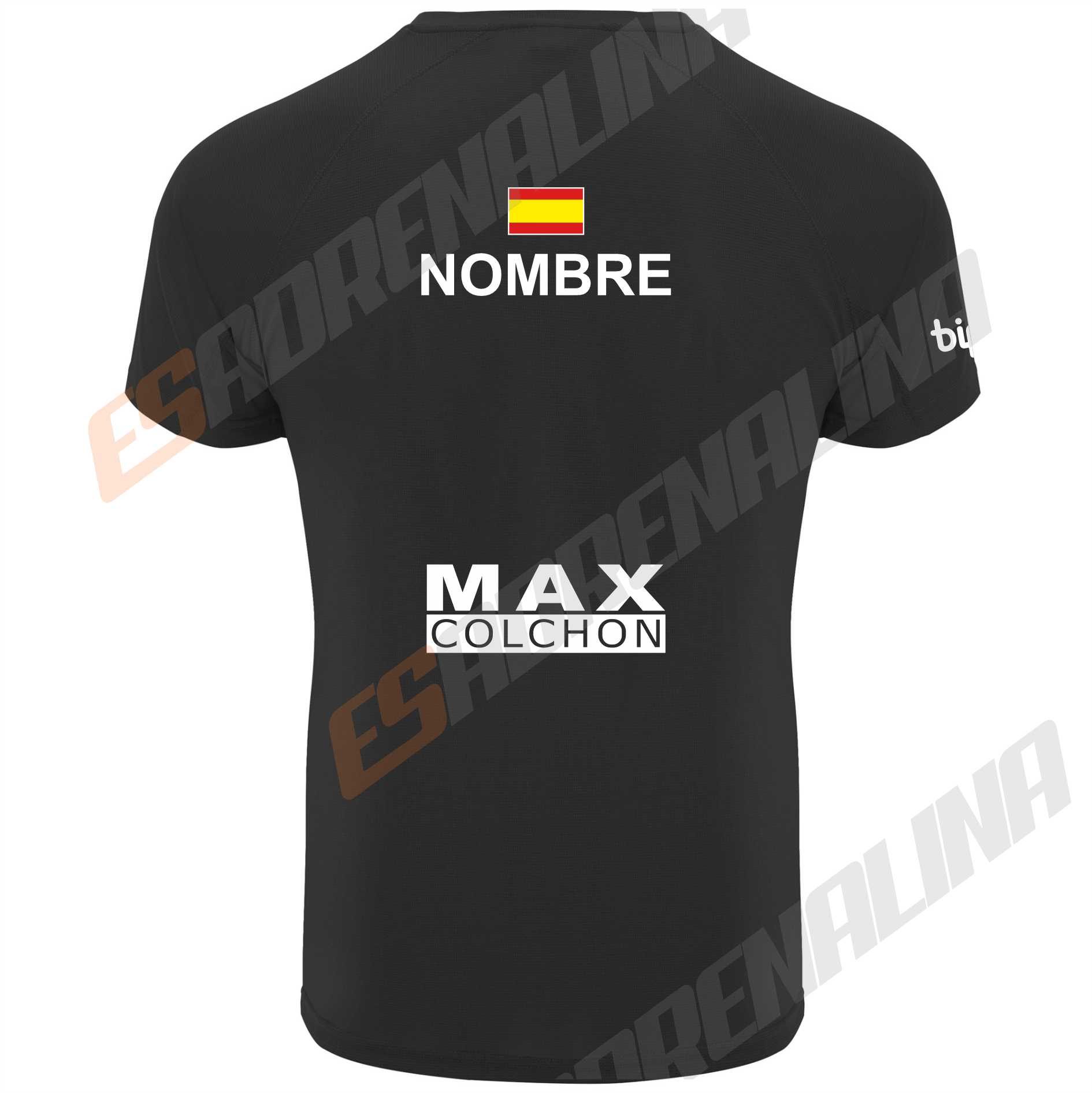 camiseta padel negro coki nieto posterior
