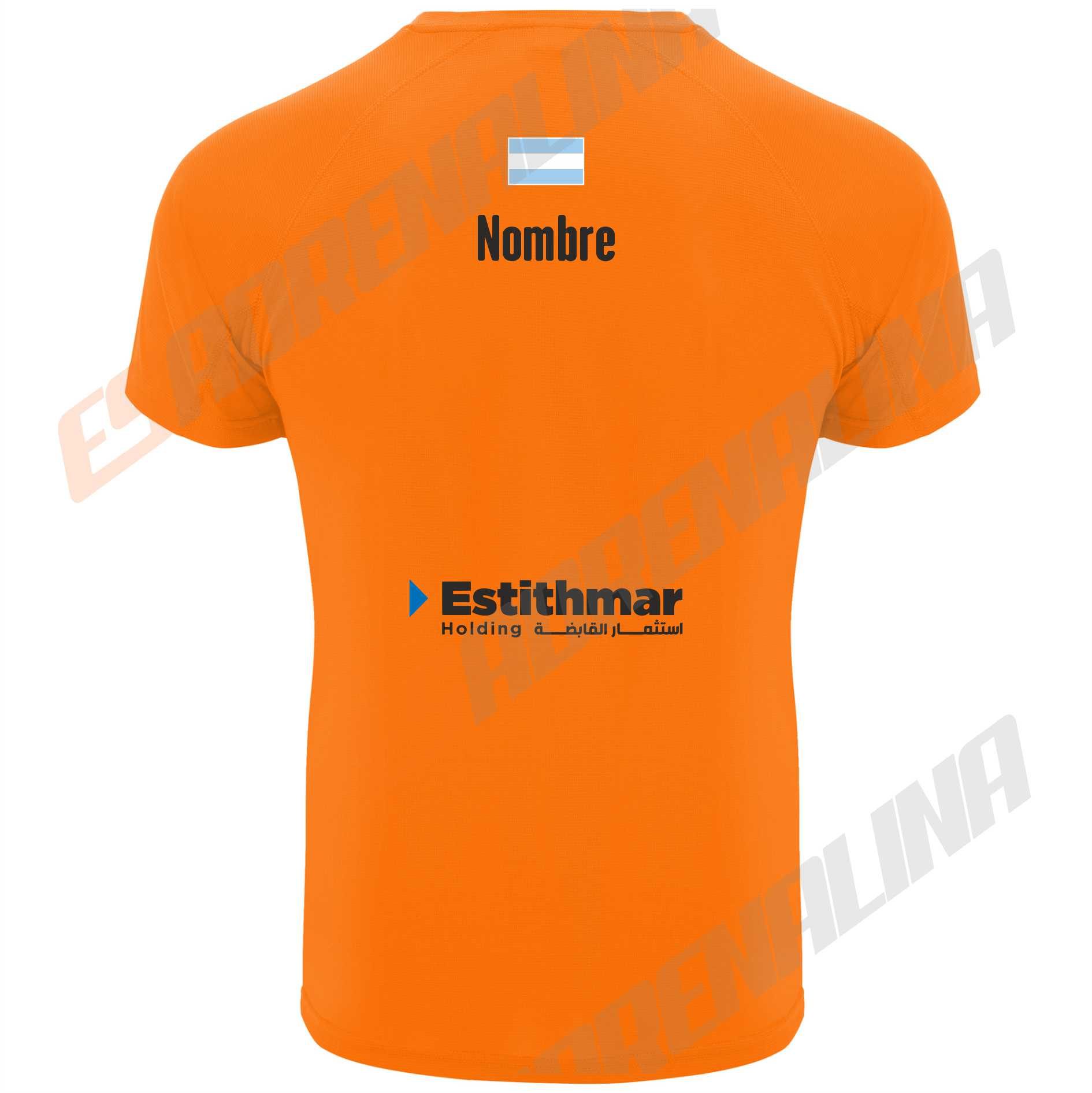 camiseta padel naranja augsburger 2026 trasera