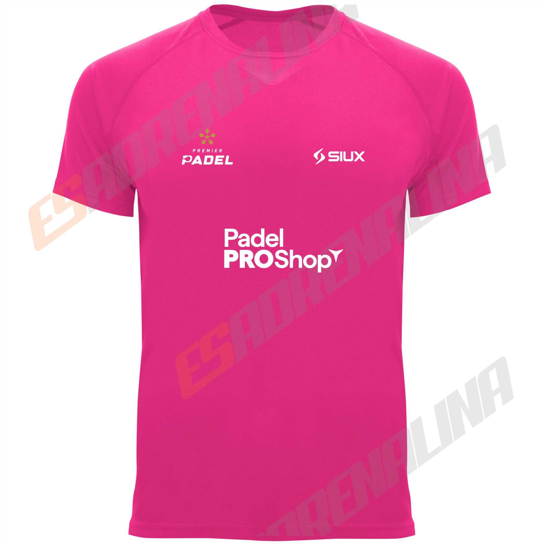 camiseta padel rosa fluor stupa 2026 delantera