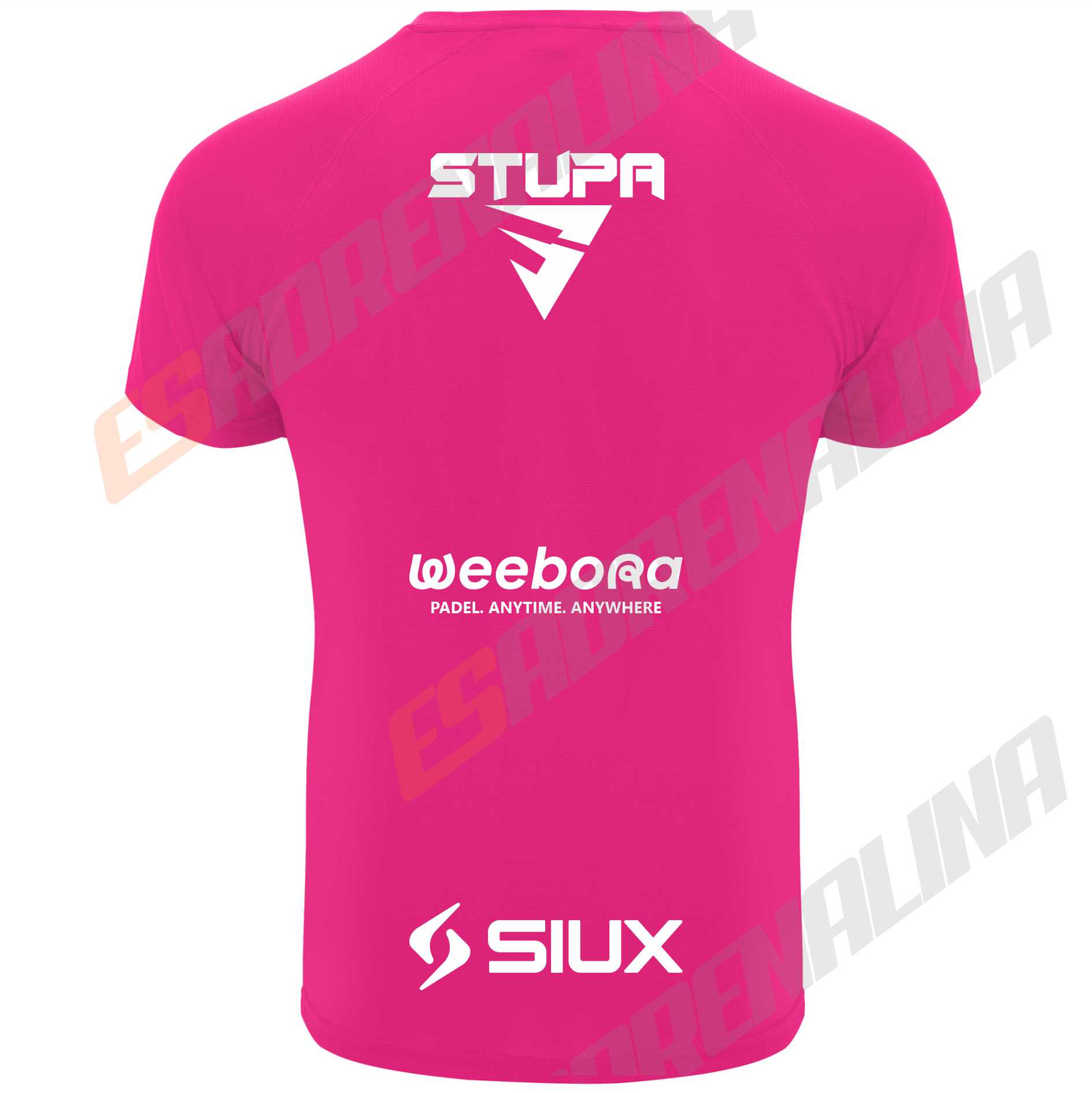 camiseta padel rosa fluor stupa 2026 trasera