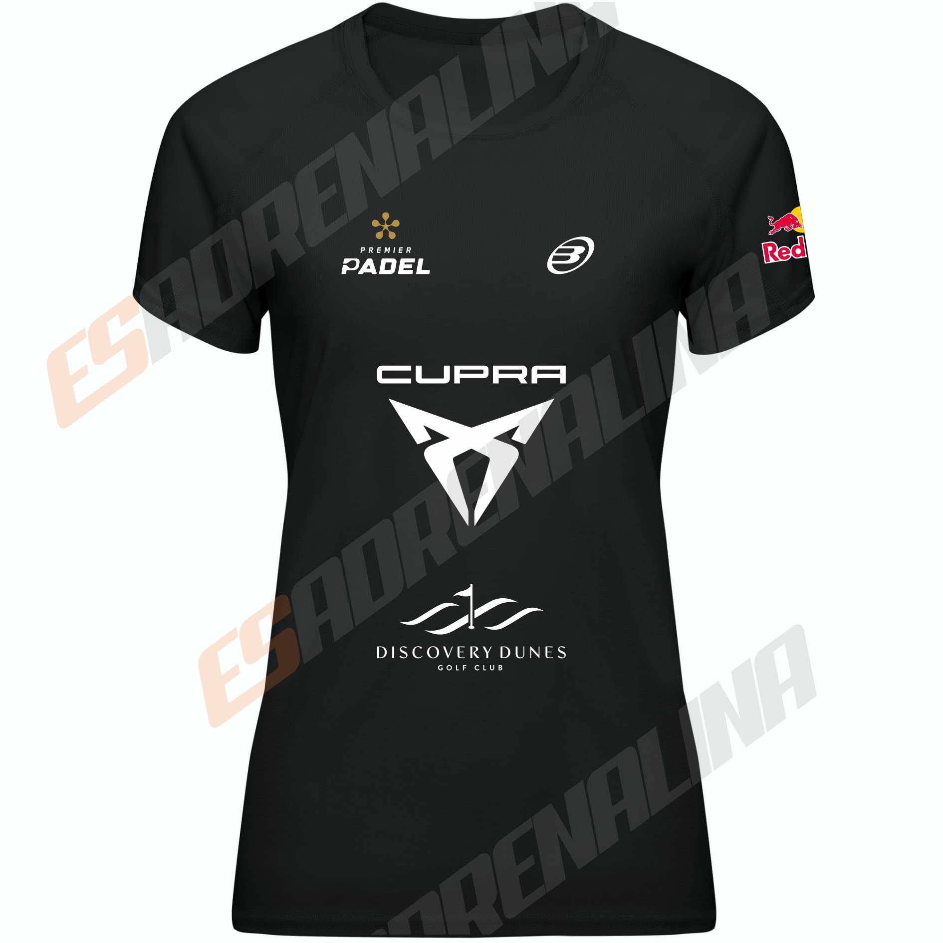 camiseta padel negra bea gonzales frontal