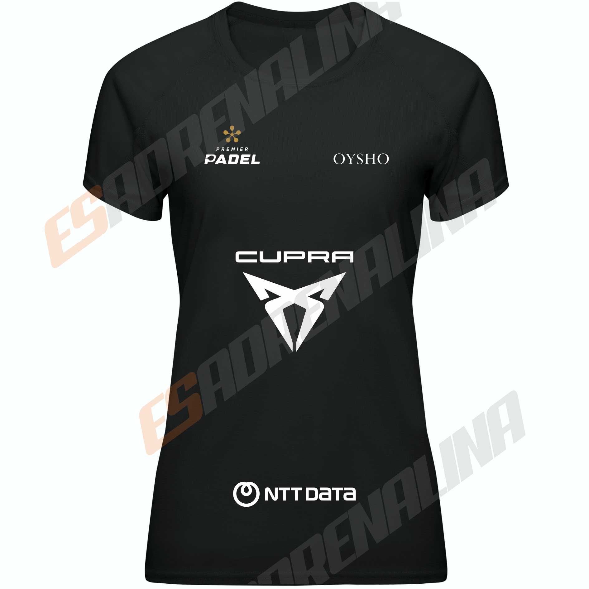 camiseta padel negra paula josemaria 2026