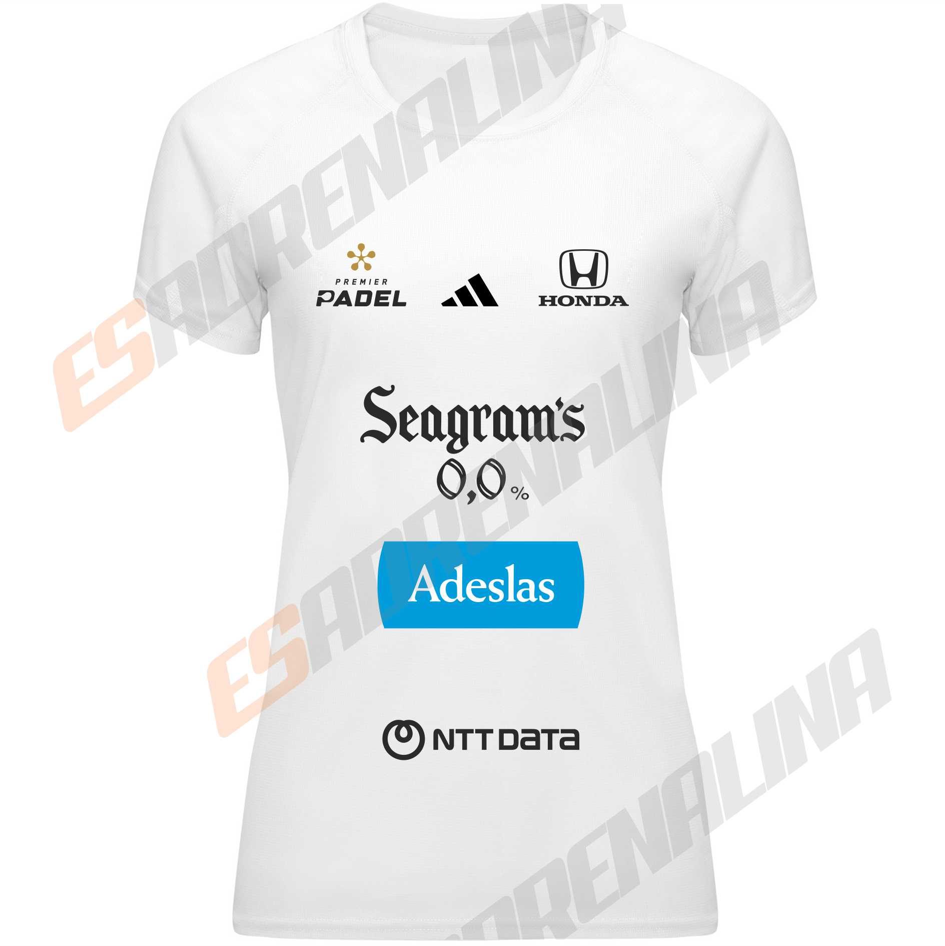 camiseta padel blanca Marta Ortega frontal