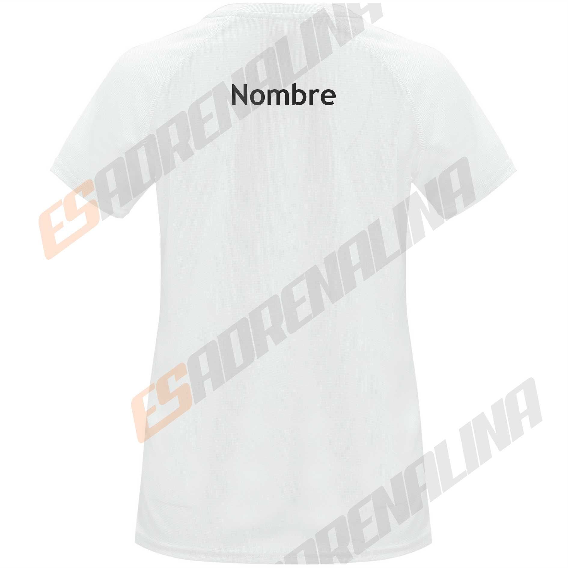 camiseta padel blanca Marta Ortega posterior