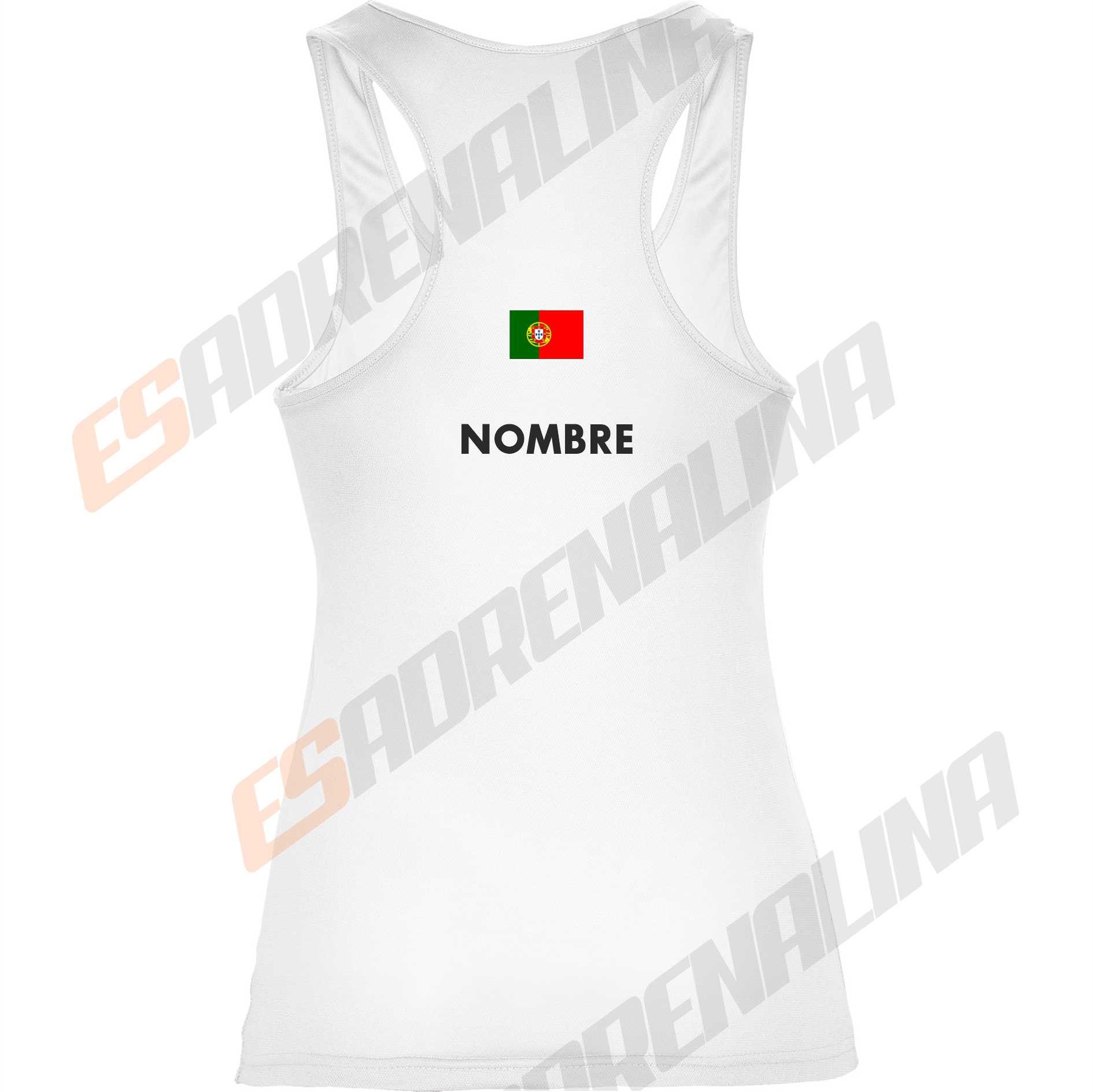 camiseta padel tirantes blanco Sofia posterior