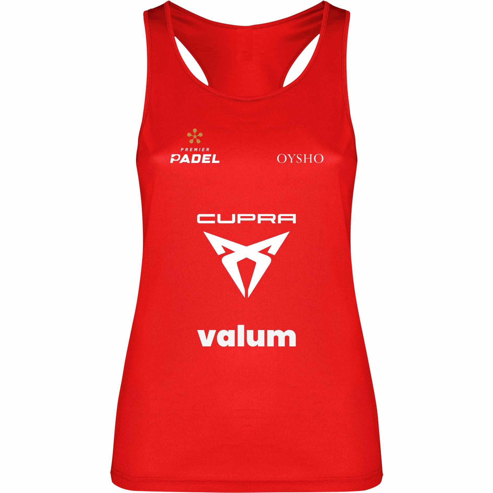 camiseta de tirantes roja martina calvo delantera