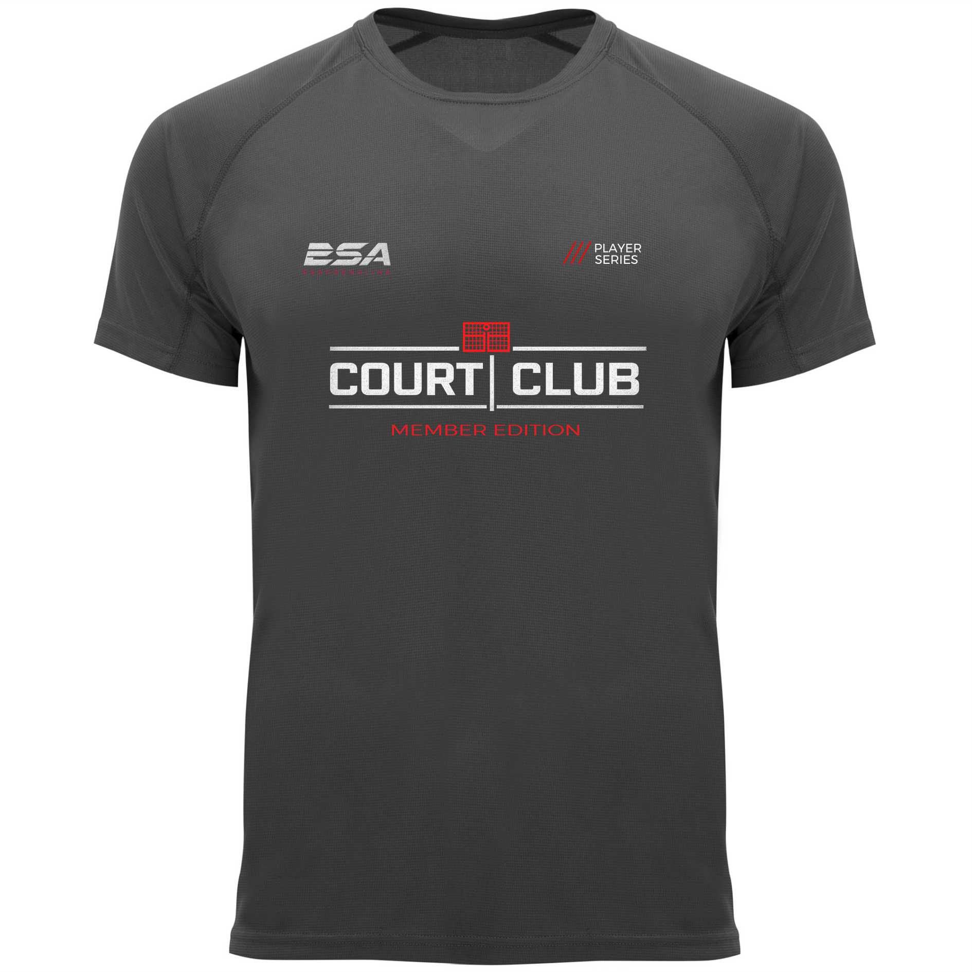 camiseta de padel plomo court club delantero
