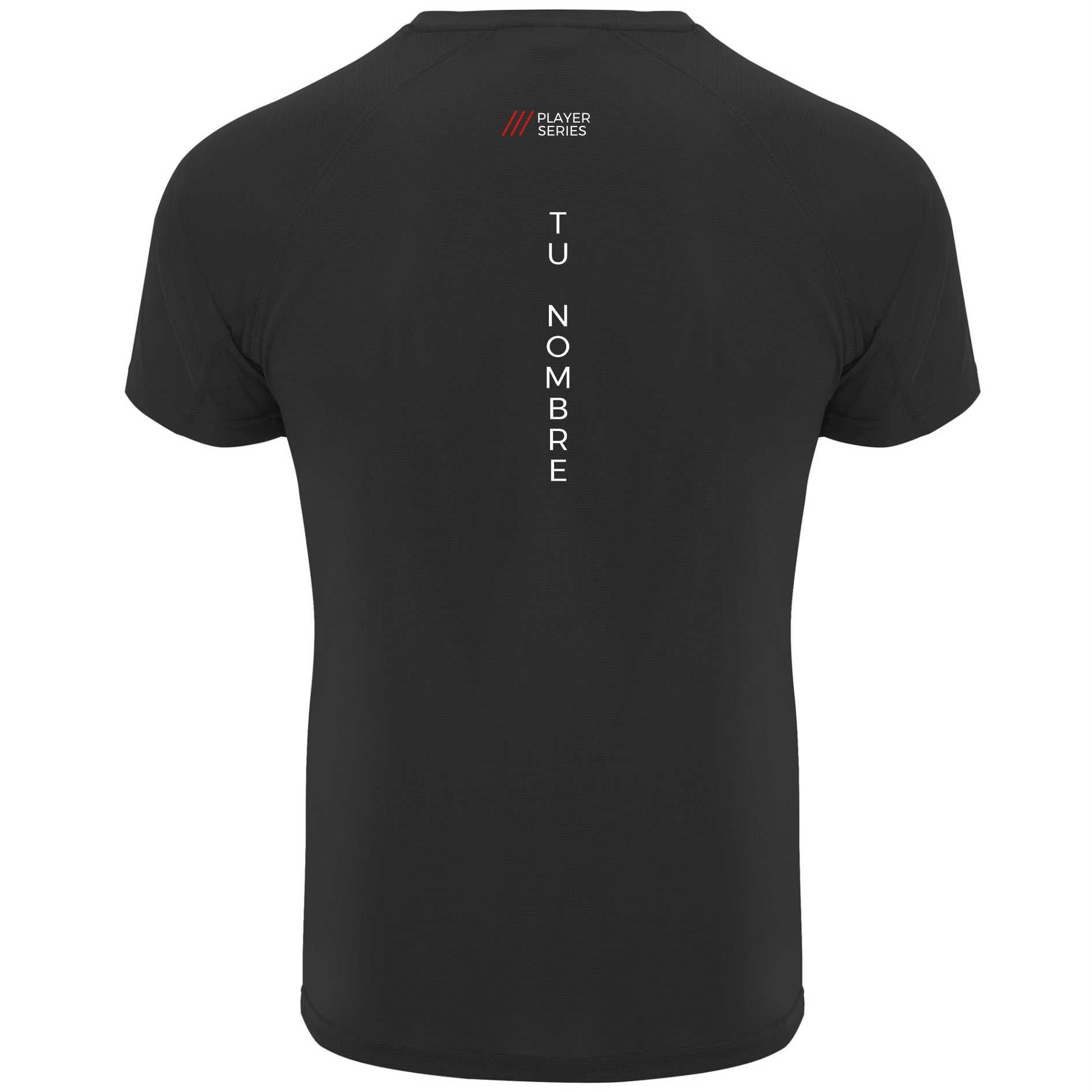camiseta de padel negra esa trasero
