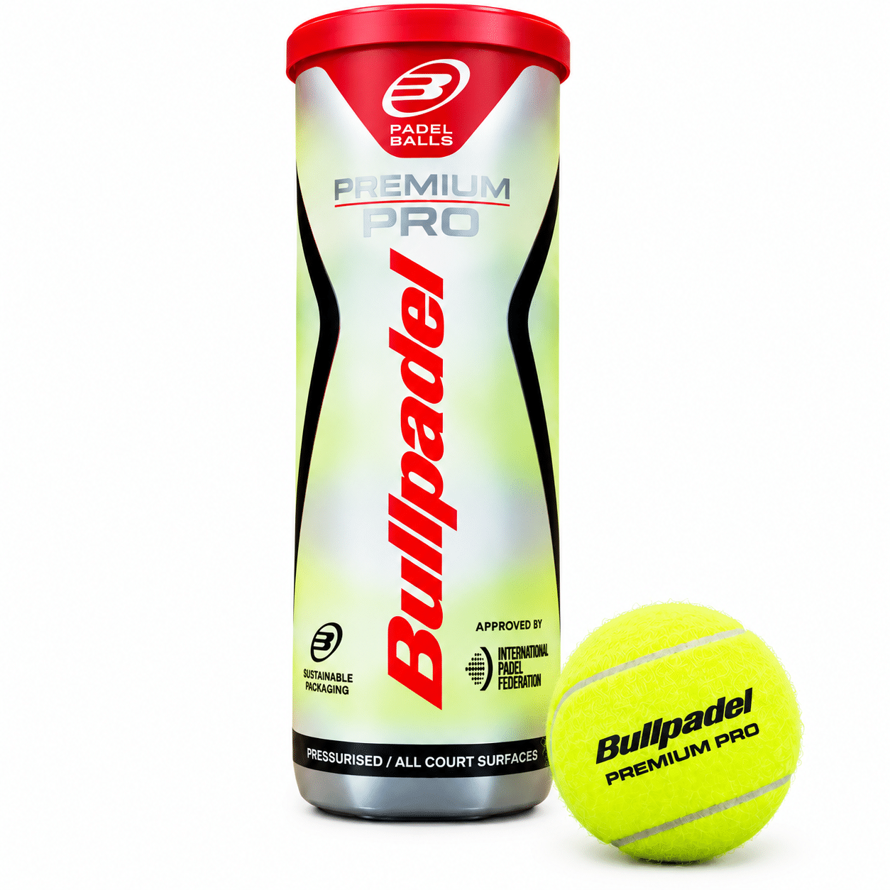 bote de 3 pelotas bullpadel